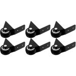 Heavy Duty Furniture Replacement Caster Wheels 6Pcs Silent Black Rubber