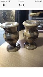 2 Vintage Extreme Rare WOOD TURNED CANDLESTICK HOLDERS ROUND SMOOTH LIGHT COLOR