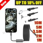 Waterproof Endoscope Snake Cam Inspection Camera for iOS iPhone/Android Car/Tube