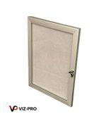 VizPro Outdoor External Lockable Noticeboard Poster Display Felt Back All Sizes