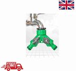 Hose Pipe Splitter Connector 2 way Adaptor Garden Tap Individually Switched-UK