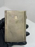 Vintage Art Deco Cigarette Case Silver Chrome Metal 1920's - 1930's Original. 