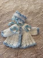 hand crochet baby cardigans 0-3