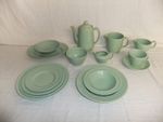 Woods Ware - Beryl - vintage green pottery tableware, stamps may vary - 9A2A #