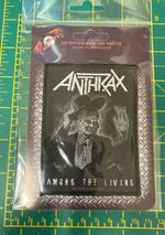 Anthrax Among The Living  Woven Sew On Patch Officially Licensed