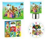 SUPER MARIO BROS - 10" Lightshade, Touch Lamp, Wall Art, Wall Clock or Bundle