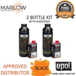 2 X U-POL RAPTOR Tough Bed Liner One bottle Kit - Black  Coating & Hardener