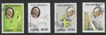 ZAMBIA 1989 POPE'S VISIT SET (SG 575-78) WITH PHILATELIC BUREAU CANCELLATIONS 