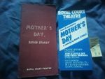 MOTHERs DAY - STOREY - GORDON KAYE     - 1976 @ ROYAL COURT+  TICKET + FLYR