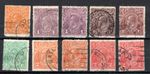 Australia 1918-23 Sidehead values between SG 56 and 66a FU CDS