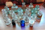 Job Lot of 22 Vintage /Antique Ink Bottles./ Wells.  One is a Vintage Waterman 
