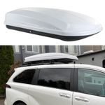 Car Roof Box 430 litre Hard Top New White Effect - Camping Travel Luggage Best