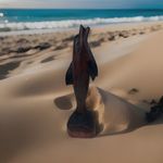 Wooden Dolphin Figurine Ornament 35cm Tall Vintage Wood Hand Carved Statue