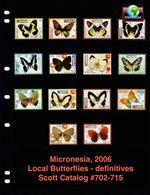$46.00 Scott Value - 2006 MICRONESIA Butterflies definitives CV MNH NH UMM