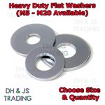 Metric Flat Washers - Heavy Duty Zinc Washer M5 M6 M8 M10 M12 M14 M16 M20 (BZP)