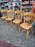 Set of 4 Vintage Beech Kitchen Chairs AJ195