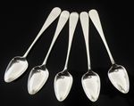 5 Scottish Provincial Silver Teaspoons, James Erskine of ABERDEEN c.1800