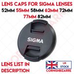 LENS CAP FOR SIGMA 52mm 55mm 58mm 62mm 77mm 82mm FILTER THREAD LENS LIST IN DESC