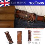 TOURBON Leather Folding Knife Sheath EDC Horizontal Belt Holster Tool Carry Case