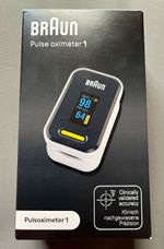 Braun Pulse Oximeter 1 -Fingertip Digital Oximeter Clinically Validated YK-81CEU
