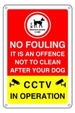 No fouling it is an offence not to clean after your dog sign PVC Sticker Dibond
