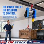 Winches Electric Hoist 800kg Gantry Lifting for Workshop Garage +Wireless Remote