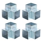 3-Way Gazebo Brackets Kit, Angle Bracket for 2" x 2" Lumber (4 Pack)