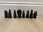 African Style Chess Set Metal, Unique, Complete Set with No Board