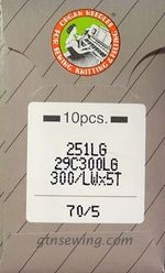 INDUSTRIAL BLIND STITCH HEMMING FELLING MACHINE NEEDLES 251LG, LWX5T SIZE 70/5