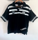 Guinness Rugby Shirt Mens XL Black White Striped Polo Official Merchandise 2010