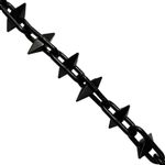 Black Steel Spiked Chain 6mm x 5m Garden Fence Decking Patio Drive Car