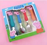 Peppa Pig: Peppa Loves Spoon and Fork 4pcs Set Kids Cutlery Set Gift for Kids