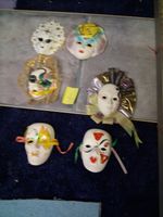 Vintage Ceramic Porcelain Masquerade Wall Hanging Face Mask
