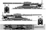 WW2 Picture Photo Drewn Giant Gun Rail Schwerer Gustav Cannon 3278