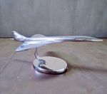 Concorde Aeroplane Desk Top Ornament - Aluminium  Aircraft Sculpture 32cm New