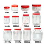Plastic Storage Jars Pots Screw Top Lids Spices Food Container Clear Pet Tub