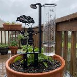 Metal Ant Rain Gauge Stake Outdoor Glass Tube Rain Gauge Rain Measure Tool
