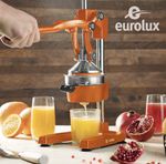 Eurolux Cast Iron Citrus Juicer | Commercial Grade Manual Hand Press Black