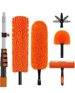 SISUPASSIE 7.2m Extendable Feather Duster Kit, Long Handled Dusters for Cleaning