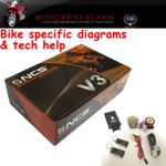 NCS V3 TALKING MOTORBIKE MOTORCYCLE ALARM & IMMOBILISER REMOTE CONTROL START