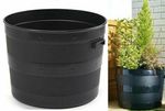 Plastic Plant Planter Barrel Tub Garden Patio Flower Pot Outdoor Indoor Garden