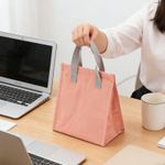 (Pink)Large Capacity Insulated Lunch Tote Bag For Work FIS