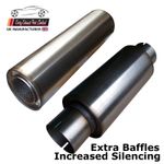 Universal Extra Quiet 5" Stainless Steel Silencer Muffler Box With Extra Baffles