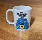 Mr Too Many Trainers Mug & Coaster Set
