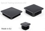 Square Plastic Black Blanking End Caps Tube  Inserts Plug
