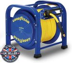 Goodyear Retractable Air Hose Reel 9.5mm x 30m Heavy-Duty Portable Steel Frame