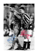 Vinnie Jones & Paul Gascoigne A4 reproduction signed poster choice of frame