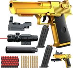 Desert Eagle Toy with Soft Bullets For Kids Shell Gold Throwing Launching Gifts