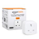 Amazon Basics Smart Plug, Matter Compatible, Compatible with 1 pack, White
