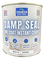 Damp Seal Paint One Coat | 500ml 1, 2.5 & 5 Litres  Matt  White | Fast Drying